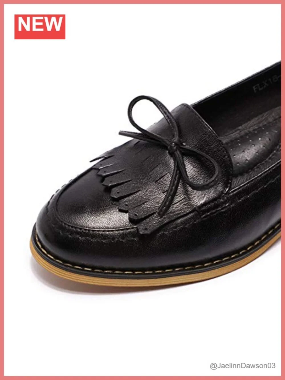 Women's Leather Tassel Loafers Slip-on Flats Office Work Shoes